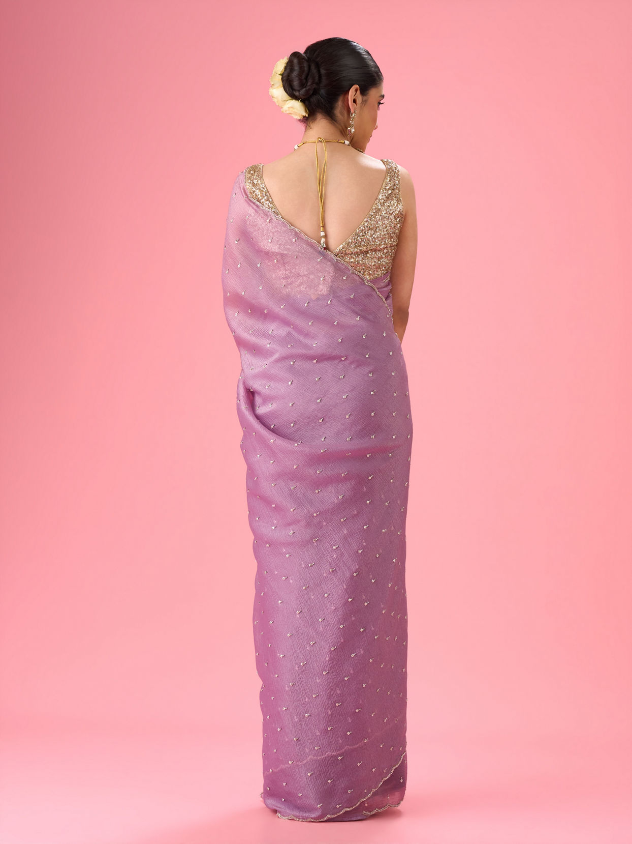 Mohey Women Royal Purple Elegance Saree