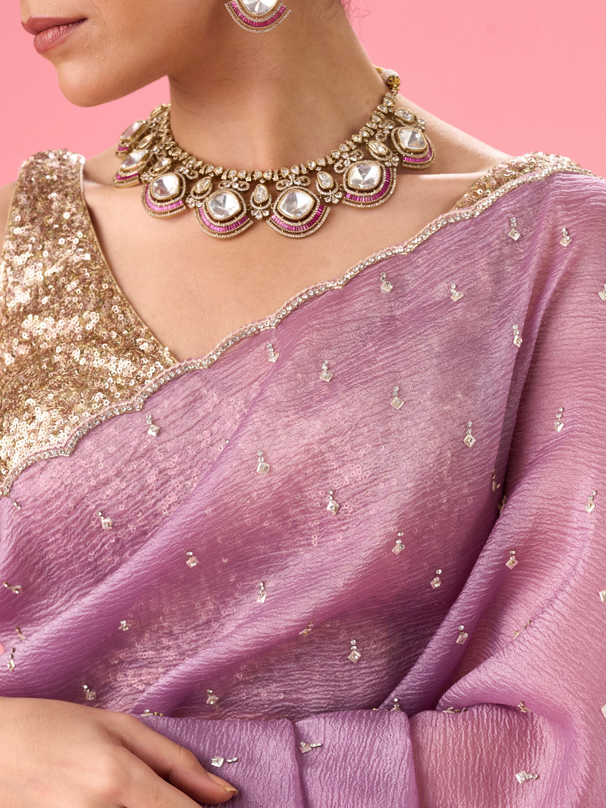 Mohey Women Royal Purple Elegance Saree