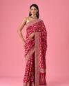 Ravishing Pink Georgette Bridal Saree