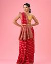 Ravishing Red Georgette Bridal Saree