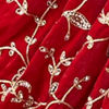 Red Organza Saree with Stone and Thread Work