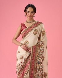Mohey Women Cream Delight Saree