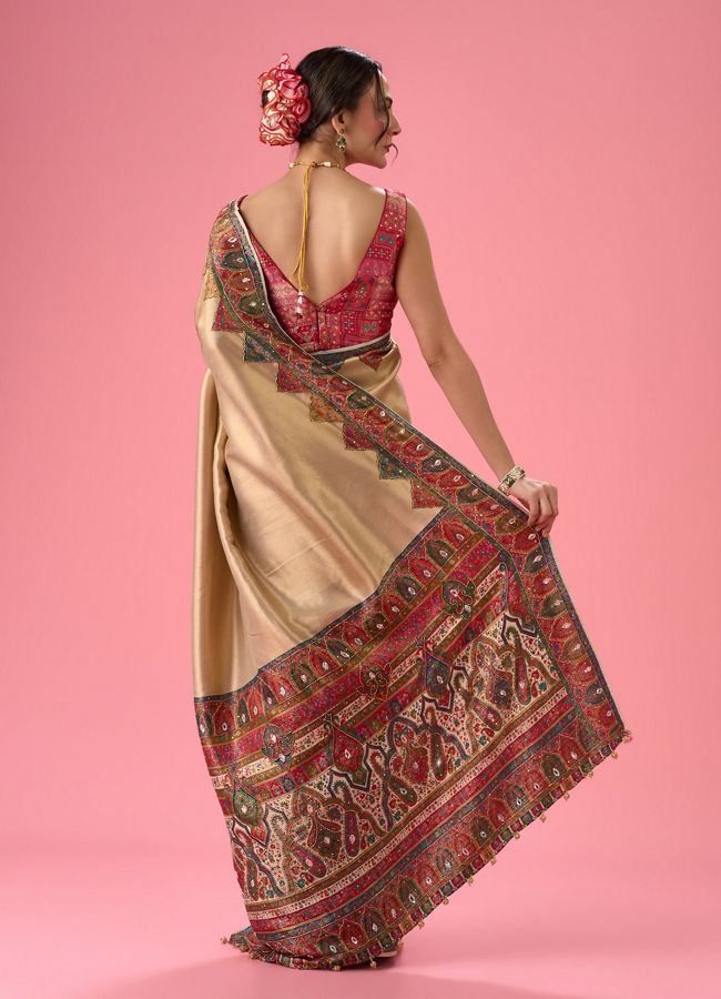 Mohey Women Creamy Delight Traditional Banarasi Saree