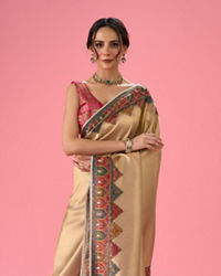 Mohey Women Creamy Delight Traditional Banarasi Saree