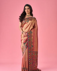 Mohey Women Elegant Rani Pink Bridal Saree