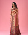 Mohey Women Elegant Rani Pink Bridal Saree