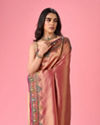 Mohey Women Elegant Rani Pink Bridal Saree