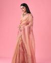 Mohey Women Radiant Pink Organza Saree