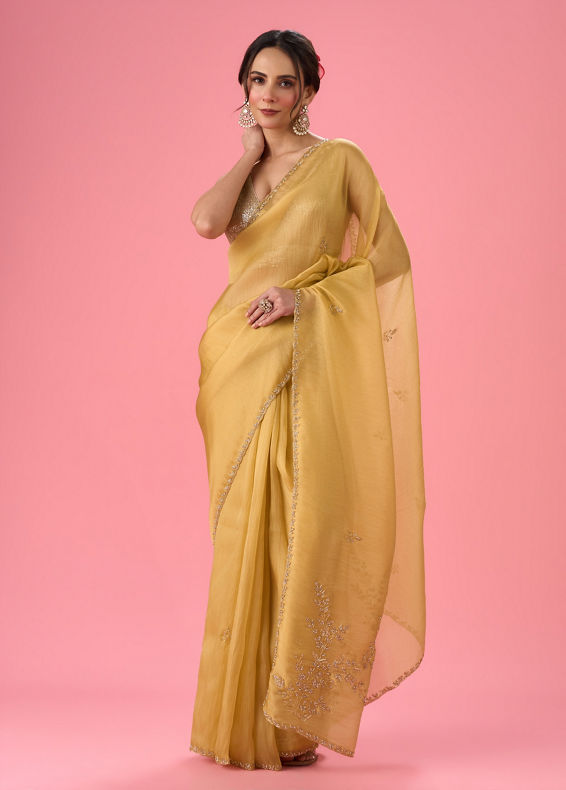 Mohey Women Sunny Elegance Organza Saree