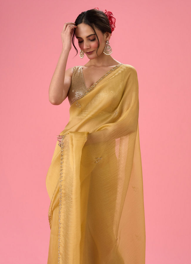 Mohey Women Sunny Elegance Organza Saree