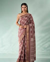 Mohey Women Dusty Pink Silk Saree with Print
