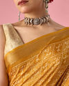 Mohey Women Mustard Yellow Art Silk Saree with Print