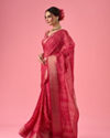 Mohey Women Radiant Rani Pink Saree