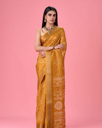 Mohey Women Mustard Melody Silk Saree