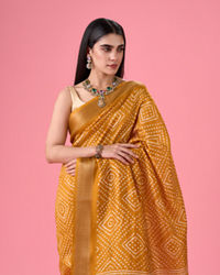 Mohey Women Mustard Melody Silk Saree