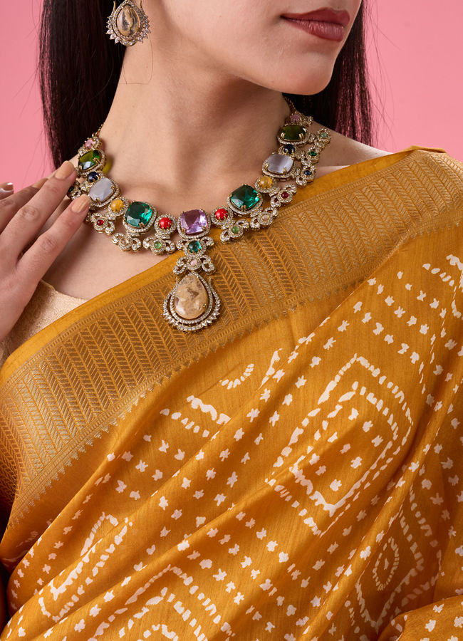 Mohey Women Mustard Melody Silk Saree