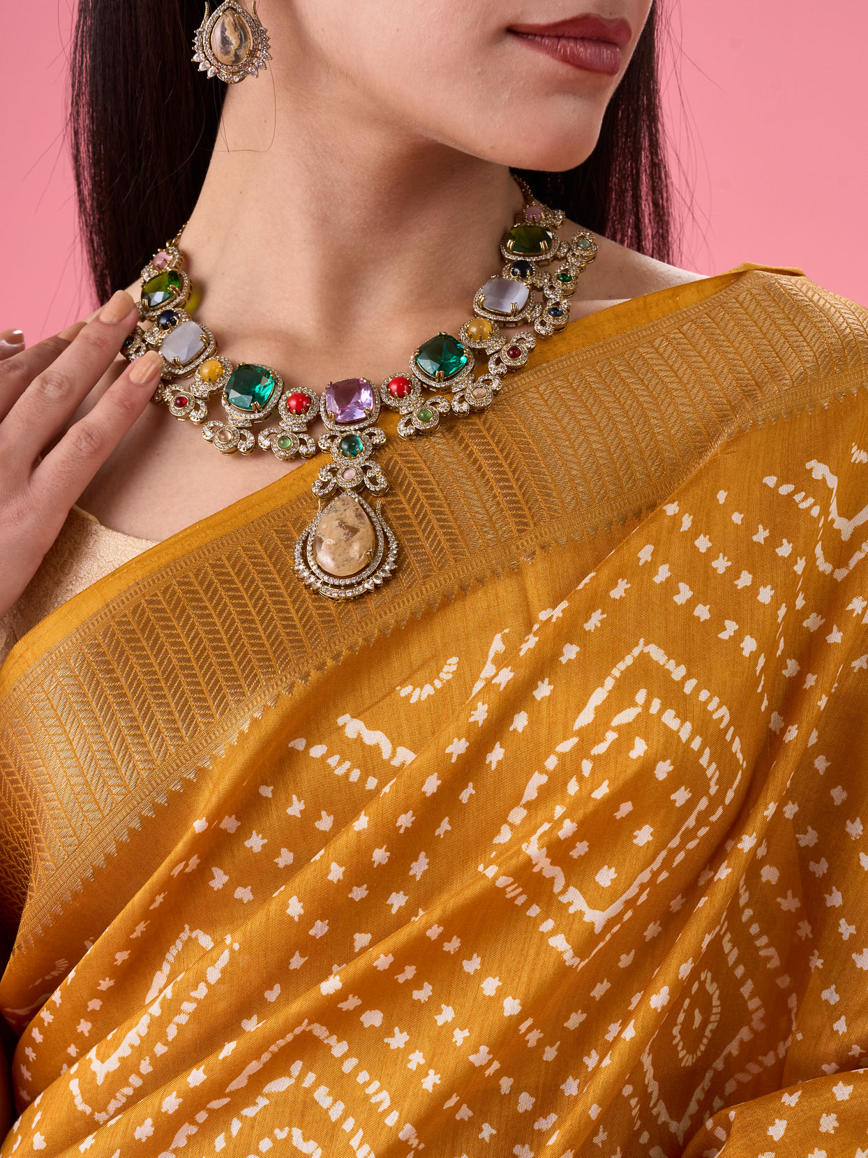 Mohey Women Mustard Melody Silk Saree