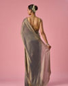 Mohey Women Grey Organza Saree with Cutdana Work