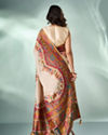 Mohey Women Cream Art Silk Saree with Weave Design