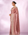 Mohey Women Pink Organza Saree with Stone Work