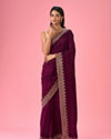 Wine Chinon Saree