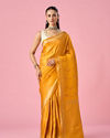 Mohey Women Mustard Yellow Silk Saree with Weave