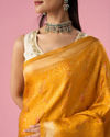 Mohey Women Mustard Yellow Silk Saree with Weave