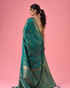 Mohey Women Elegance Embodied Rama Green Saree