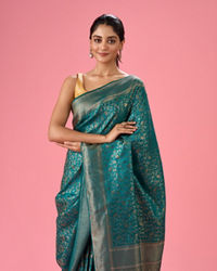 Mohey Women Rama Green Celebration Saree