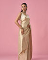 Mohey Women Cream Art Silk Saree with Weave Design