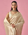 Mohey Women Cream Art Silk Saree with Weave Design