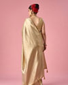 Mohey Women Cream Art Silk Banarasi Saree with Weave