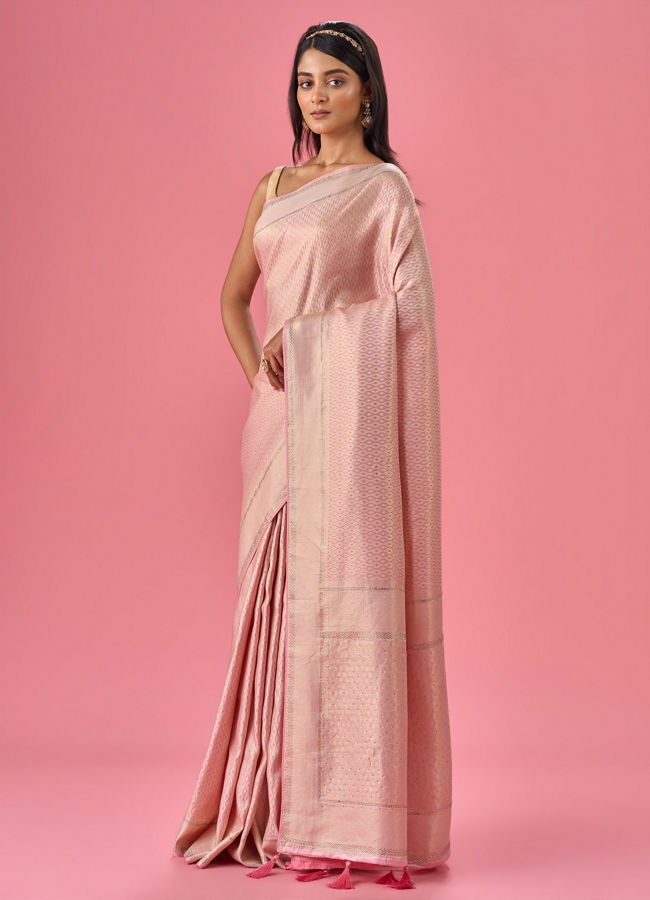 Mohey Women Sublime Pink Festivity Banarasi Saree