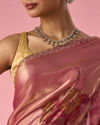Mohey Women Pink Organza Saree with Stone Work