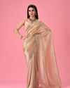 Exquisite Beige Organza Saree