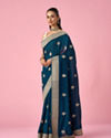Mohey Women Blue Silk Saree with Zari Work