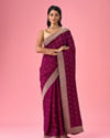 Wine Elegance Saree
