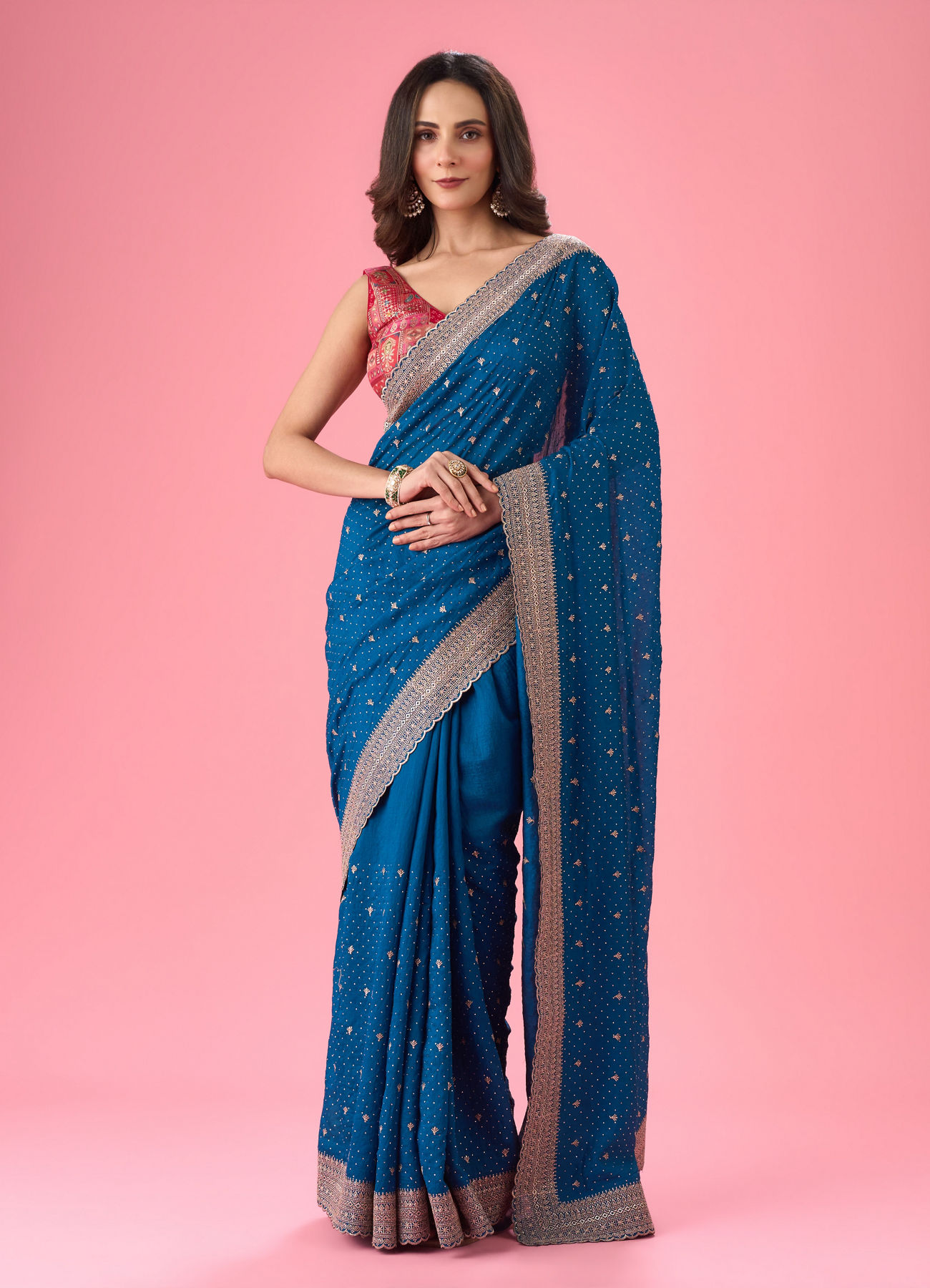 Mohey Women Blue Radiance Saree