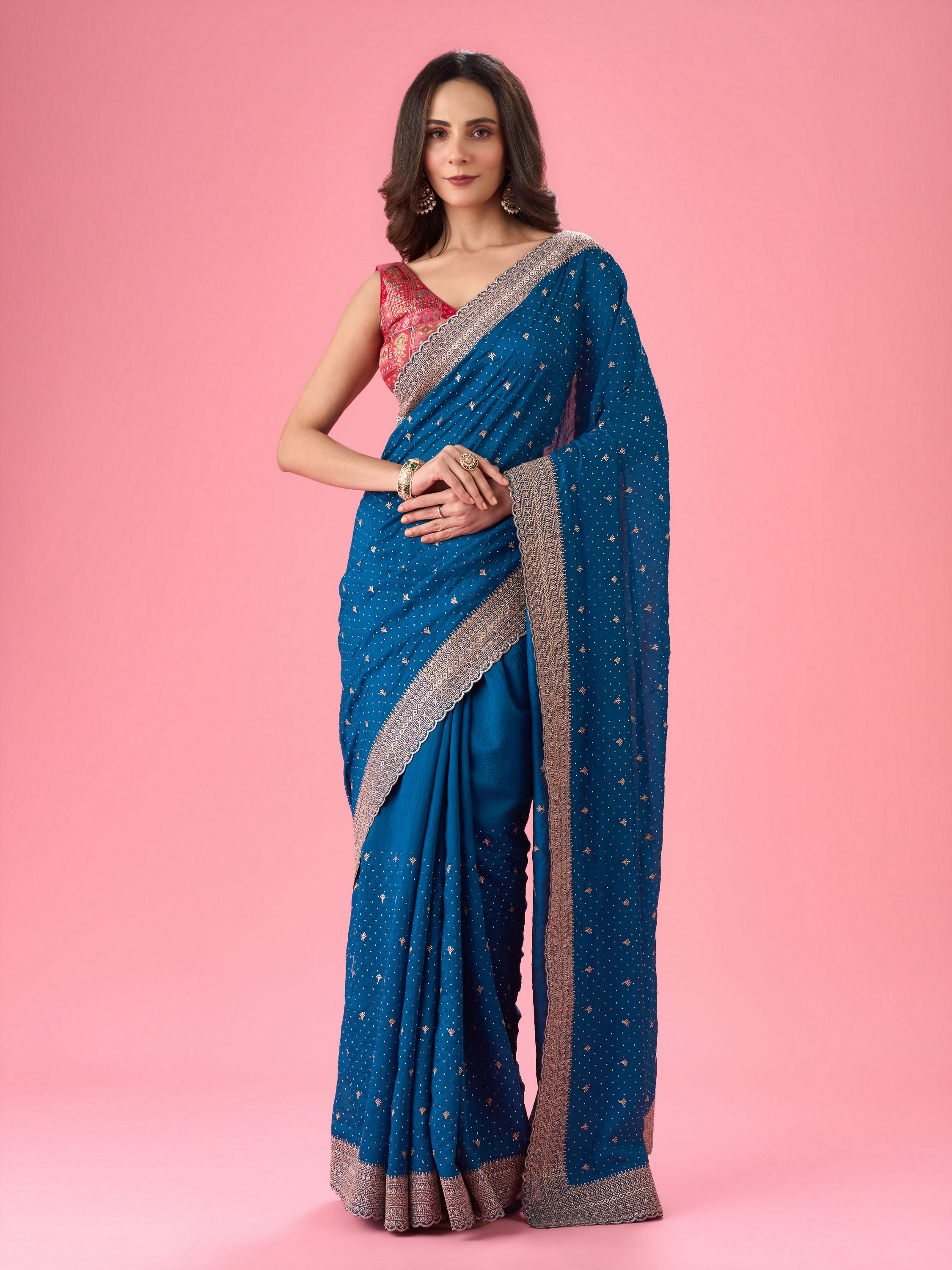 Mohey Women Blue Radiance Saree