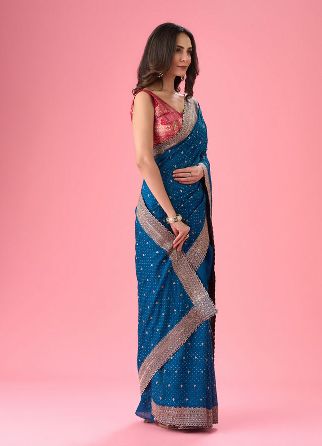 Mohey Women Blue Radiance Saree