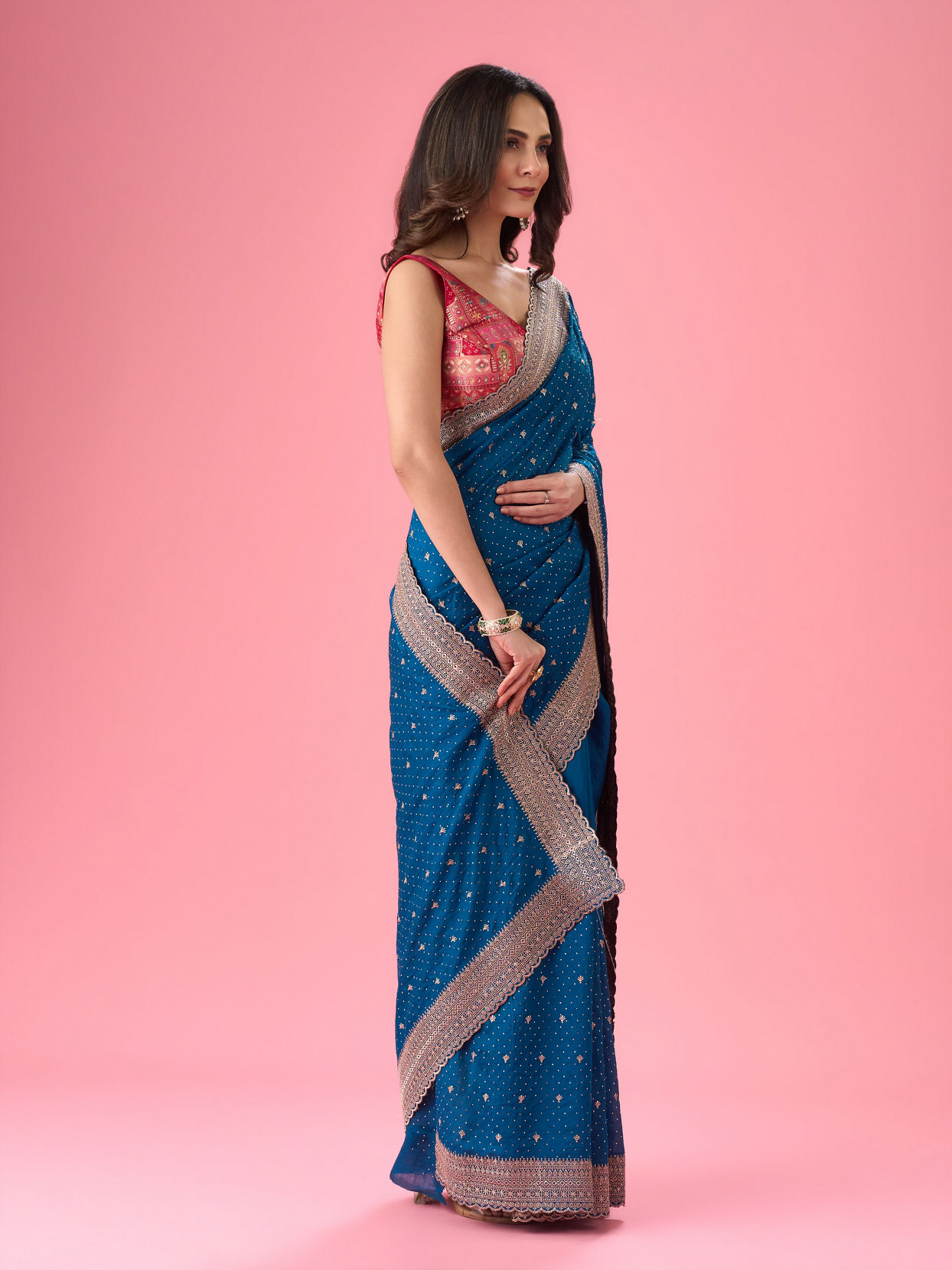 Mohey Women Blue Radiance Saree
