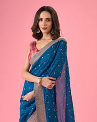 Mohey Women Blue Radiance Saree