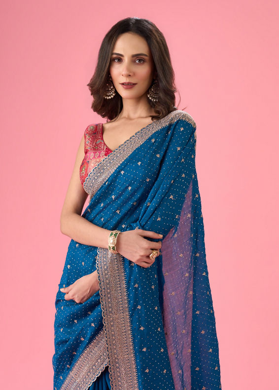 Mohey Women Blue Radiance Saree