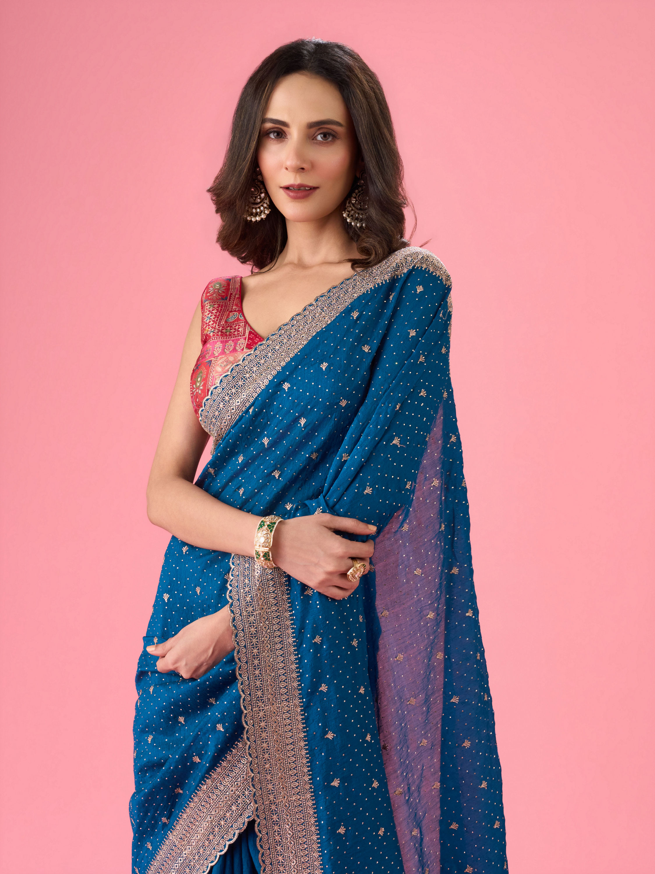 Mohey Women Blue Radiance Saree
