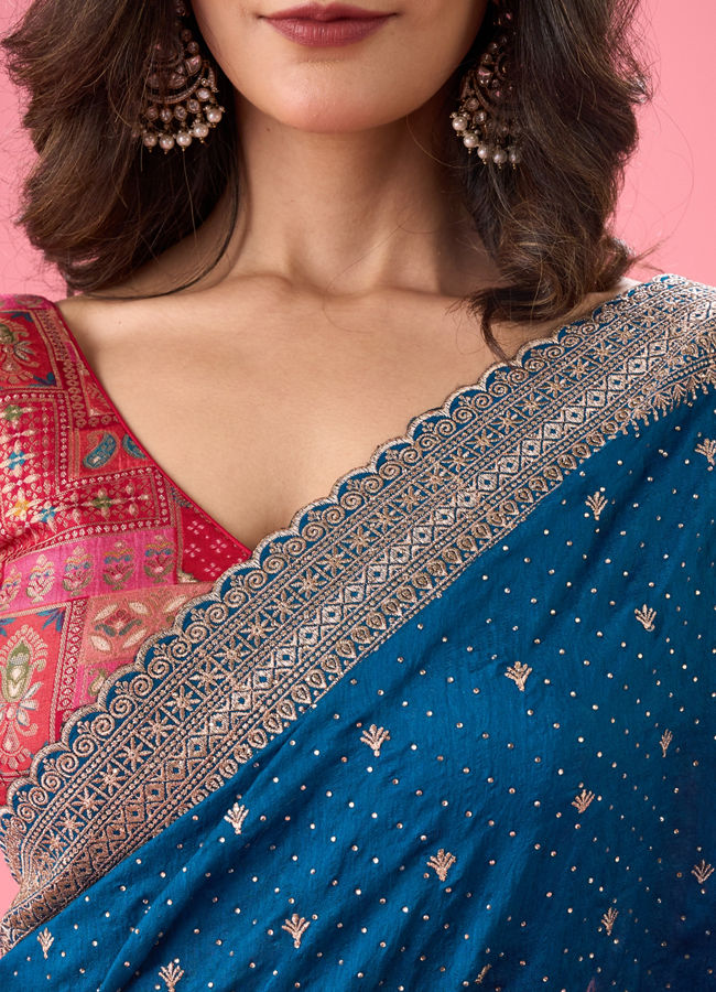 Mohey Women Blue Radiance Saree
