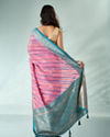 Mohey Women Pink Silk Saree with Weave