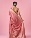 Mohey Women Dusty Pink Art Silk Banarasi Saree with Weave