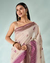 Mohey Women Purple Silk Saree with Weave