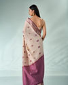 Mohey Women Purple Silk Saree with Weave