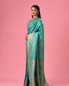 Mohey Women Lush Sea Green Elegance Saree